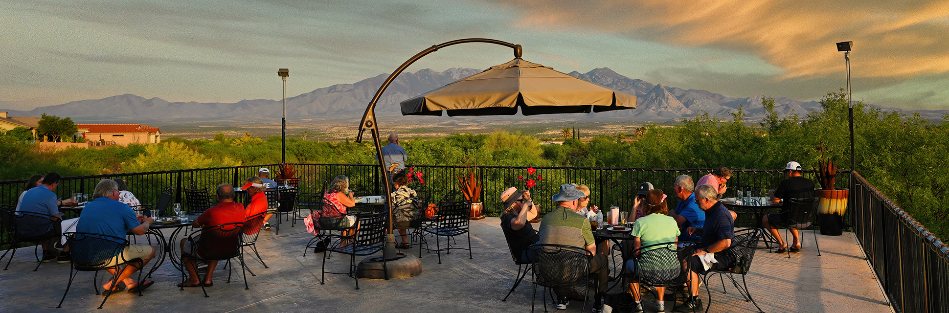 Patio view of guests